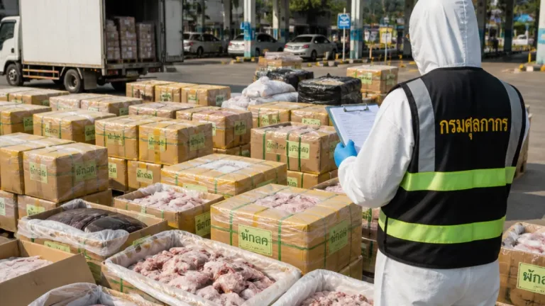 ด่านเชียงแสนยึดเนื้อสัตว์แช่แข็งกว่า 5 ตัน พบสำแดงเป็น 'ผักสด' จ่อเอาผิดคดีศุลกากร
