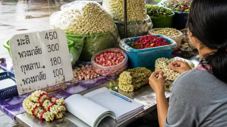 ฝนถล่มทำดอกมะลิขาดตลาด ราคาพุ่งเท่าตัว ยอดสั่งพวงมาลัยตรังร่วงกว่า 50%