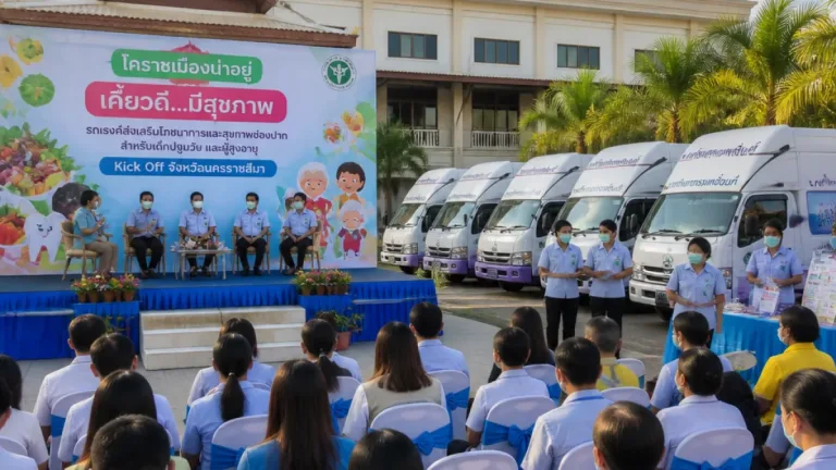 โคราชเปิดตัวแคมเปญ “คนโคราชปากดี๋ กินเป็นไม่ป่วย” พร้อมรถทันตกรรม 8 คัน