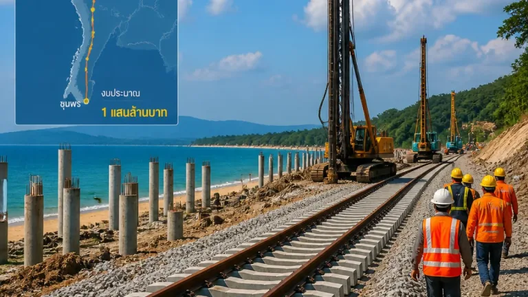 ครม.ไฟเขียวงบ 1 แสนล้านบาท เดินหน้าโครงการรถไฟทางคู่ ชุมพร–ปาดังเบซาร์