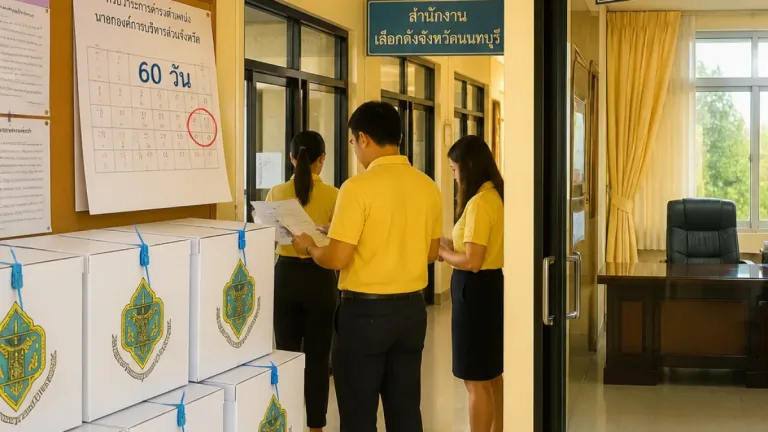 กกต.นนทบุรีเตรียมจัดเลือกตั้งนายก อบจ.ภายใน 60 วัน หลังตำแหน่งว่างลง