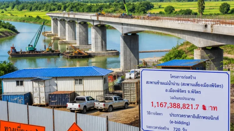 กรมทางหลวงประกาศประมูลครั้งที่ 2 สะพานเลี่ยงเมืองพิจิตร เพิ่มราคากลางอีก 70.3 ล้านบาท