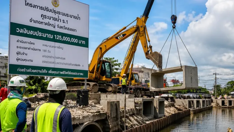 กรมชลประทานเร่งฟื้นฟูระบบระบายน้ำสงขลา ดันคลอง ร.1 รองรับน้ำหาดใหญ่ก่อนฤดูฝน