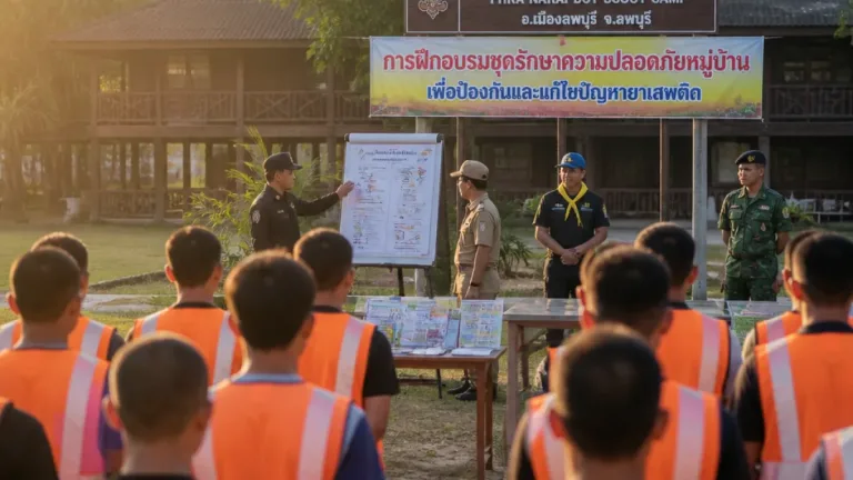 ลพบุรียกระดับ ชรบ. ฝึกเฝ้าระวัง-ป้องกันยาเสพติด เสริมความมั่นใจชุมชน