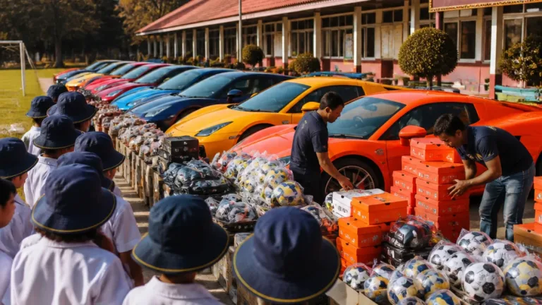 McLaren Bangkok นำขบวนซูเปอร์คาร์ลงพื้นที่มอบอุปกรณ์กีฬาแก่เยาวชนโรงเรียนบ้านวังข่อย