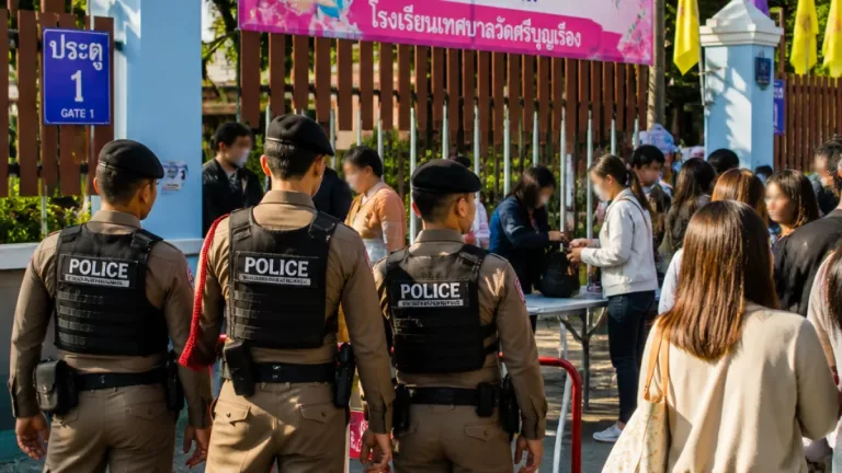 ผวาในโรงเรียนเชียงใหม่ ตร.ตรึงกำลังหลังแชตขู่ 'กราดยิง' — ผู้ปกครองแห่รับลูกกลับบ้าน