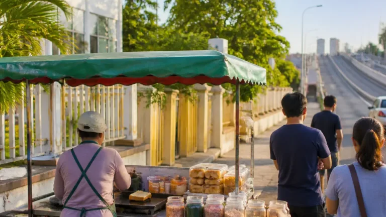 ร้านข้างทางไม่ธรรมดา ป้าแป๋วปังปิ้งไส้อัดแน่น ขายหน้าสำนักงานชลประทานกว่า 13 ปี