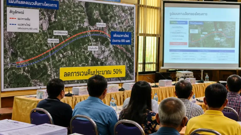 รฟท.จัดประชุมระดับตำบลรับฟังความเห็นโครงการรถไฟทับปุด‑กระบี่ ปรับแนวถอย600ม.ลดเวนคืนครึ่งหนึ่ง