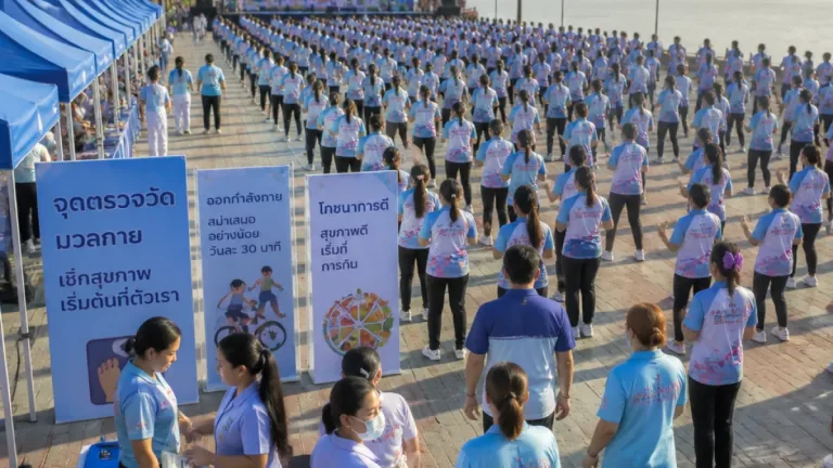 ร่วมเต้นกลางบึงสีไฟ อบจ.พิจิตร-รพ.ศรีสุโข เดินหน้าแก้ปัญหาโรคอ้วนในชุมชน