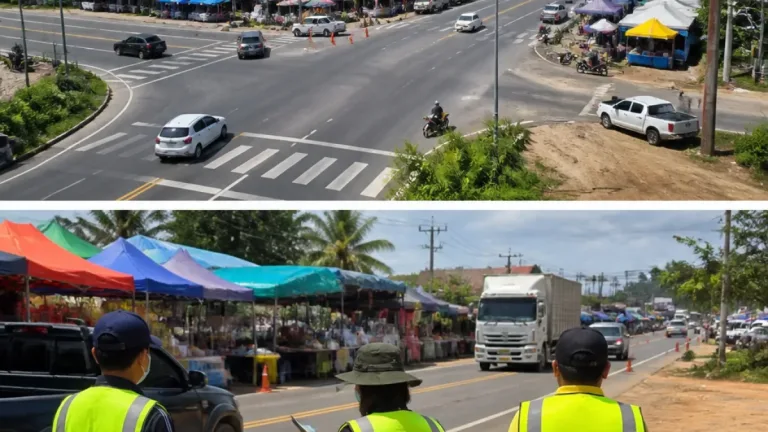 รองนายกฯ ลงตรวจ ทล.4236 จุดตลาดนัดโกฉุ้น เร่งมาตรการแก้ปัญหาอุบัติเหตุซ้ำซาก