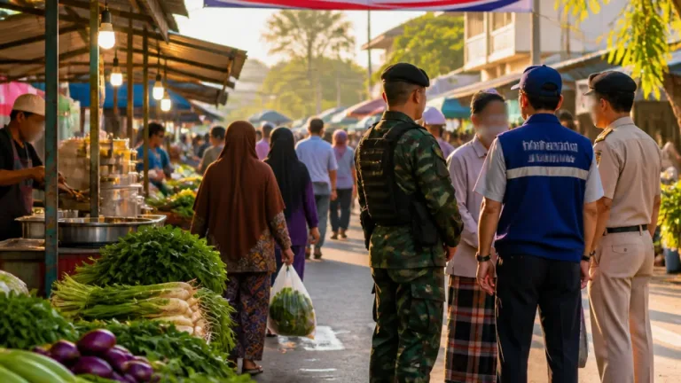 เสนาธิการทหารบกลงพื้นที่ตลาดเช้าปัตตานี ย้ำ 'ประชาชนต้องอุ่นใจ' ให้กำลังใจชุมชนและกำลังพล