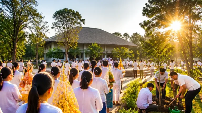 ธุดงคสถานนครสวรรค์จัดวันมหารำลึก–ทอดผ้าป่าบำรุงศูนย์ พร้อมปลูกต้นพิกุลทอง