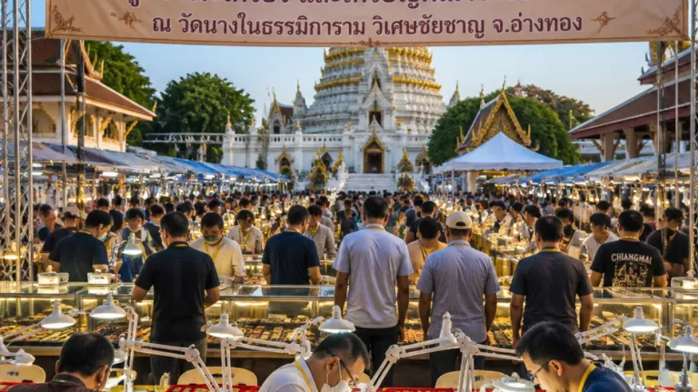 อ่างทองคึก! มหกรรมประกวดพระเครื่องครั้งใหญ่ที่วัดนางใน ดึงเซียน-นักสะสมแน่น