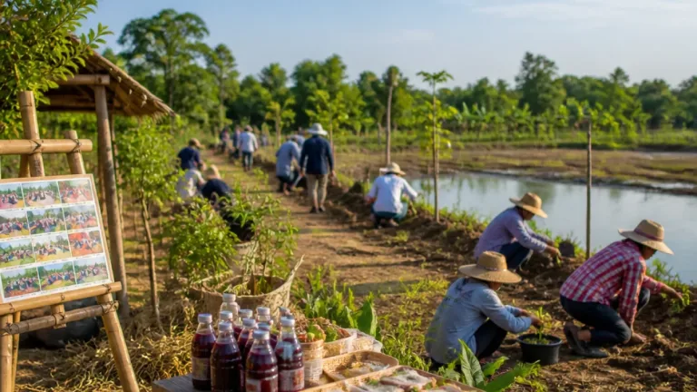 อ่างทองเร่งขยายผล "โคก หนอง นา โมเดล" เปิดศูนย์เรียนรู้บ้านดอนงิ้ว เสริมเศรษฐกิจพอเพียง