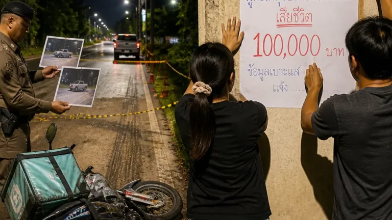 ญาติประกาศเงินแสน ล่ากระบะชนแล้วหนี ไรเดอร์หนุ่มเชียงใหม่ดับที่เชียงราย