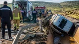 Mardin Nusaybin’de bariyere çarpan otomobilin sürücüsü yaralandı