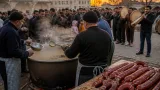 Siverek'te Kerge geleneği: 1 tonluk kazanda şire ve bulamaç paylaşımı
