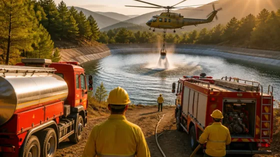 Balıkesir'de Burhaniye'ye yeni helikopter yangın havuzu: Müdahale süresi kısalacak