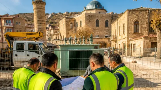 Besni Meydan Projesinde trafo yer değişikliği için saha incelemesi yapıldı