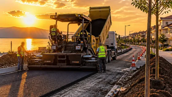 Beyşehir'de belediye ekipleri kent genelinde yol ve çevre düzenlemesine devam ediyor