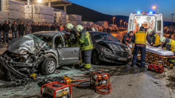 Boyabat’ta Muratlı mevkiinde iki otomobil çarpıştı: Olay yerinde yoğun kurtarma çalışması