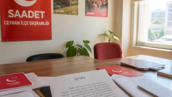 Ceyhan'da Saadet Partisi ilçe başkanı Sezai Şimşek görevinden istifa etti