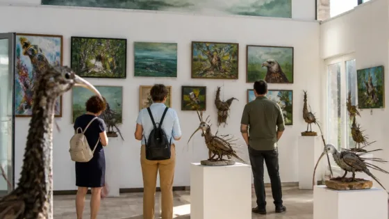 Edremit’te Kaz Dağları temalı 'Kuş Düşleri' sergisi açıldı