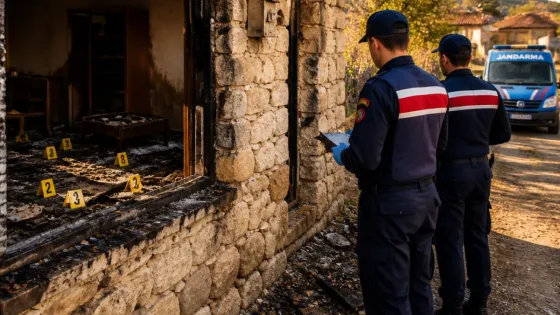 Elazığ'da yangın süsü verilen olayda çiftin silahla öldürüldüğü belirlendi, 2 şüpheli gözaltında