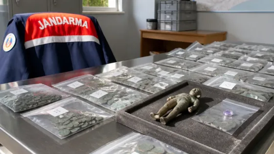 Eskişehir'de jandarma operasyonunda 194 sikke, bronz heykel ve elmas ele geçirildi