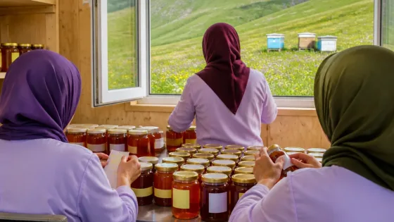 Göle'de kadın kooperatifi, yayla balını ticarileştirerek gelir kapısı açtı