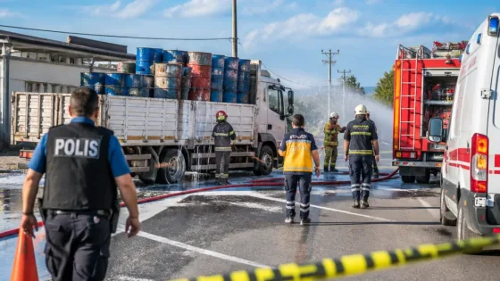 Hendek’te hidroklorik asit yüklü kamyonda sızıntı: İki kişi hastaneye kaldırıldı