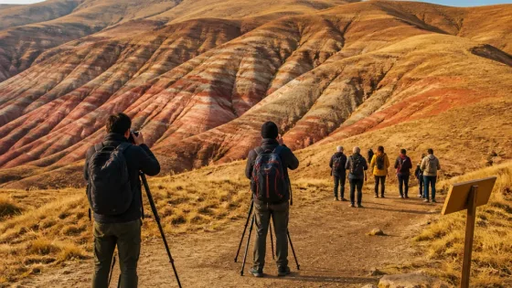 Iğdır’ın Gökkuşağı Tepeleri, fotoğraf ve doğa tutkunlarının uğrak yeri olmaya devam ediyor