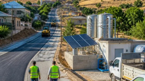 Karakoçan kırsalında yol, su ve güneş enerjisi yatırımları tamamlandı
