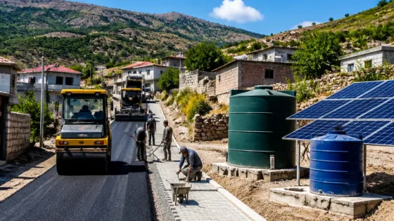 Karakoçan köylerinde yol ve içme suyu altyapısı güçlendiriliyor