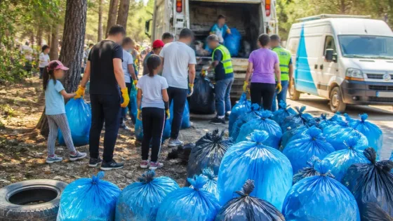 Keşan'da gönüllüler 2 saatte 63 torba atık topladı: Kale Tepe’de temizlik seferberliği