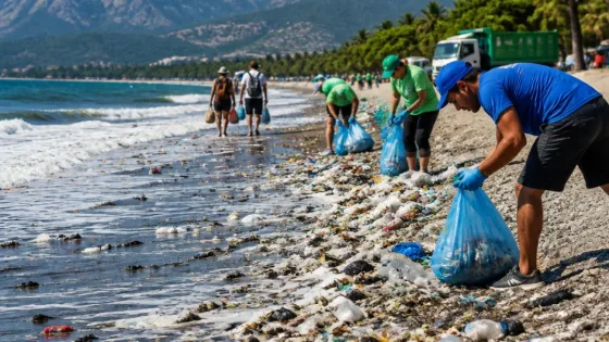 Kemer Çıralı Karaburun sahilinde plastik kirliliği turizmi ve ekosistemi tehdit ediyor