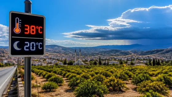 Kozan'da önümüzdeki hafta: gündüz 38°C'ye kadar, yağış riski Cuma–Cumartesi