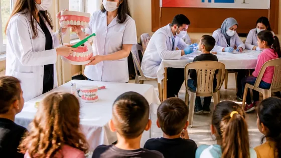 Niğde'de yaz Kur'an kurslarında çocuklara ağız ve diş sağlığı eğitimi verildi