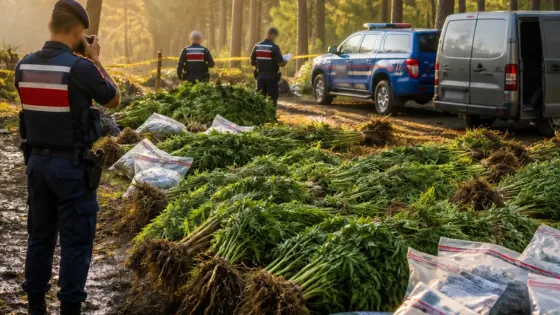 Samandağ ormanında jandarmadan kenevir operasyonu: 915 kök ve 39,56 kg esrar ele geçirildi