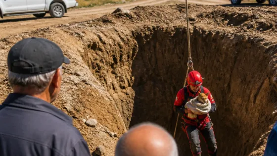 Tokat Reşadiye’de 20 metrelik çukurdan tilki yavrusu kurtarıldı