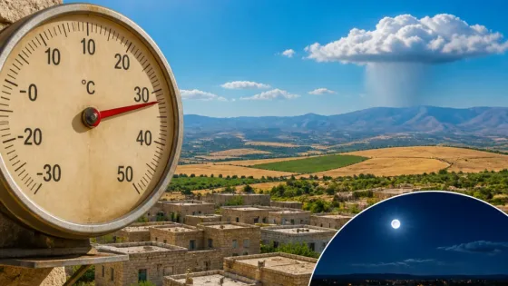 Türkoğlu için 15 günlük hava tahmini: gündüz 36°C, gece 16°C'ye kadar düşüş
