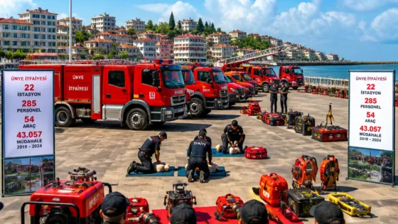 Ünye'de İtfaiyeciler Haftası: Araçlar sergilendi, ilk yardım farkındalığı artırıldı