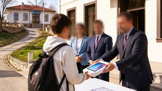 Uzunköprü'de köy okulundan fen lisesine uzanan başarıya kaymakamlık tabletle destek verdi