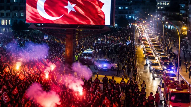 Ağrı sokakları Amedspor zaferiyle coştu: Meydanlarda meşaleler, konvoylar sürdü