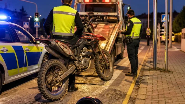 Akyazı'da kontrol edilen motosiklete yaklaşık 75 bin TL ceza, araç trafikten men edildi