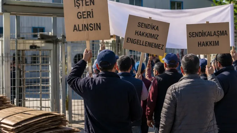 Alaşehir'de karton bardak fabrikasında işçiler eylemde: Talepler masaya kondu