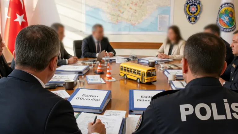 Anamur'da eğitim güvenliği toplantısı: Okul çevresi, servis ve trafik önlemleri masada