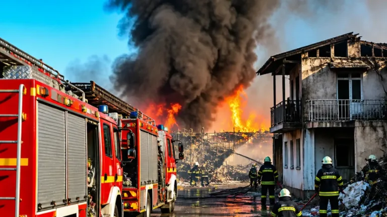 Antalya Muratpaşa'da yangın: 5 depo küle döndü, mahallede yoğun duman