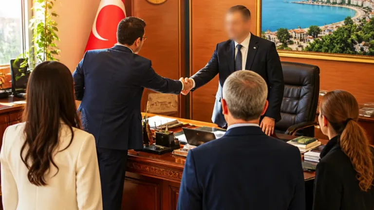 Araklı'da BTP heyeti belediyeyi ziyaret etti: İl başkanı Nihat Hekimoğlu makamda