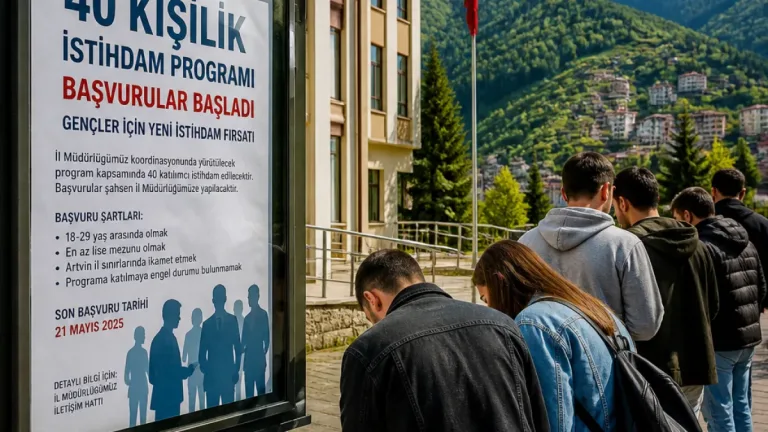 Artvin’de 40 Kişilik İstihdam Programı Başladı: Başvurular 2 Ekim’e Kadar Sürecek